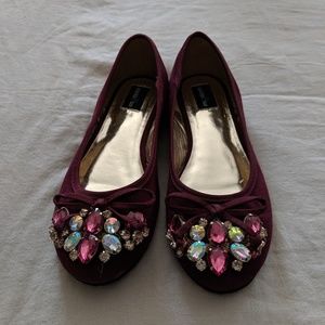 Girls maroon flats